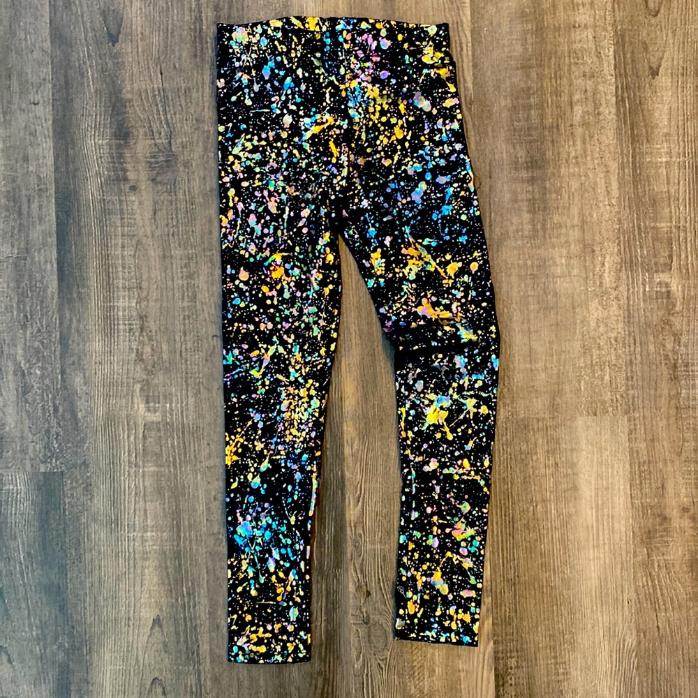 Girls oil splatter leggings